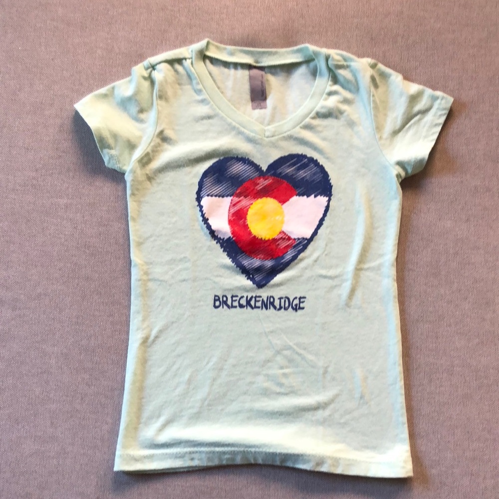 Kids Breckinridge Colorado Logo  V-neck T-shirt